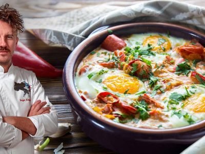 Шакшука с кабачком от Евгения Клопотенко