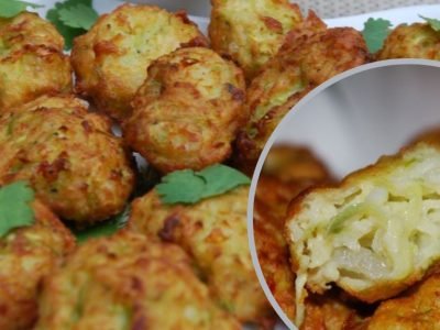 Румяные шарики из кабачков