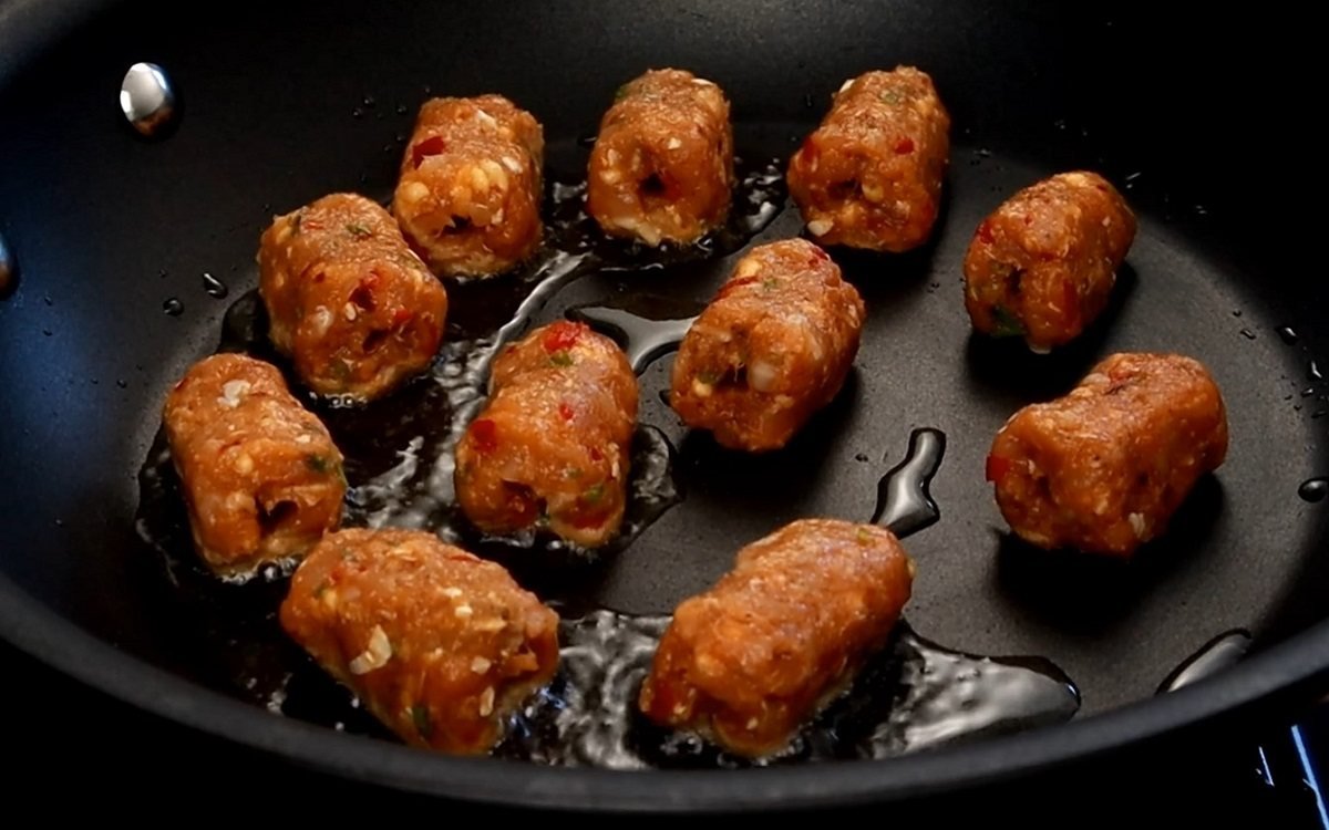 шашлык на сковороде