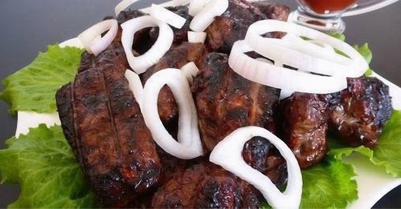 шашлык из печени