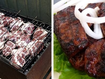 Шашлык из говяжьей печени