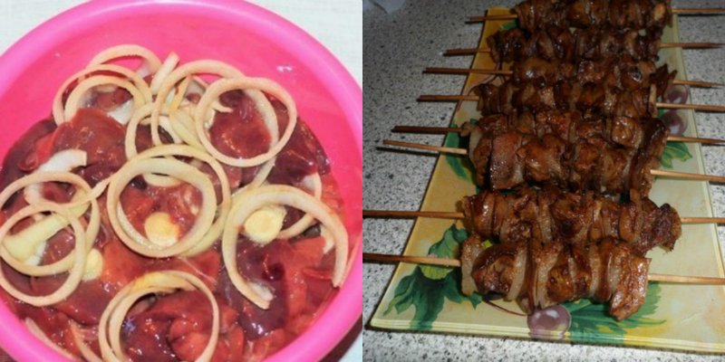 печень с луком