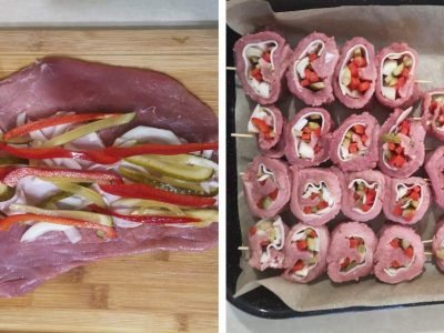 Шашлык из свиной вырезки в форме улиток