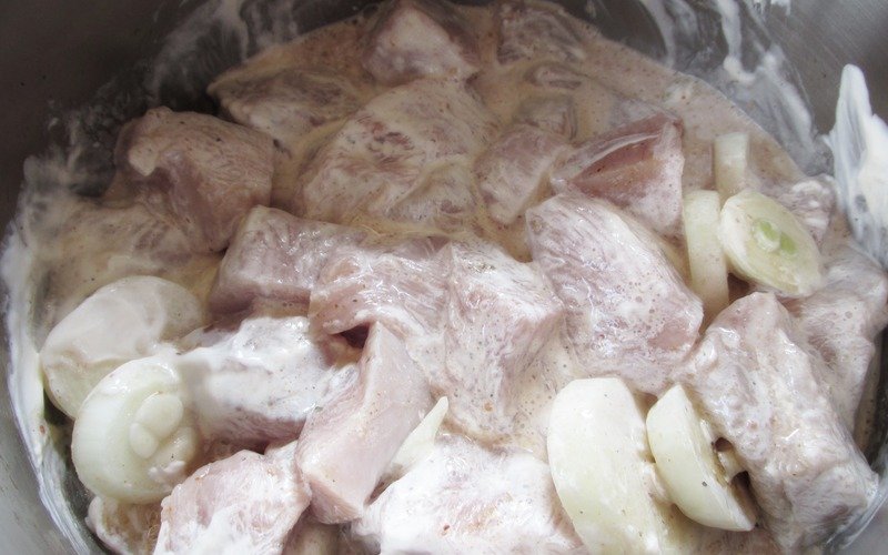 шашлык в кефире