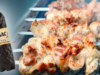 Шашлык из курицы на квасе