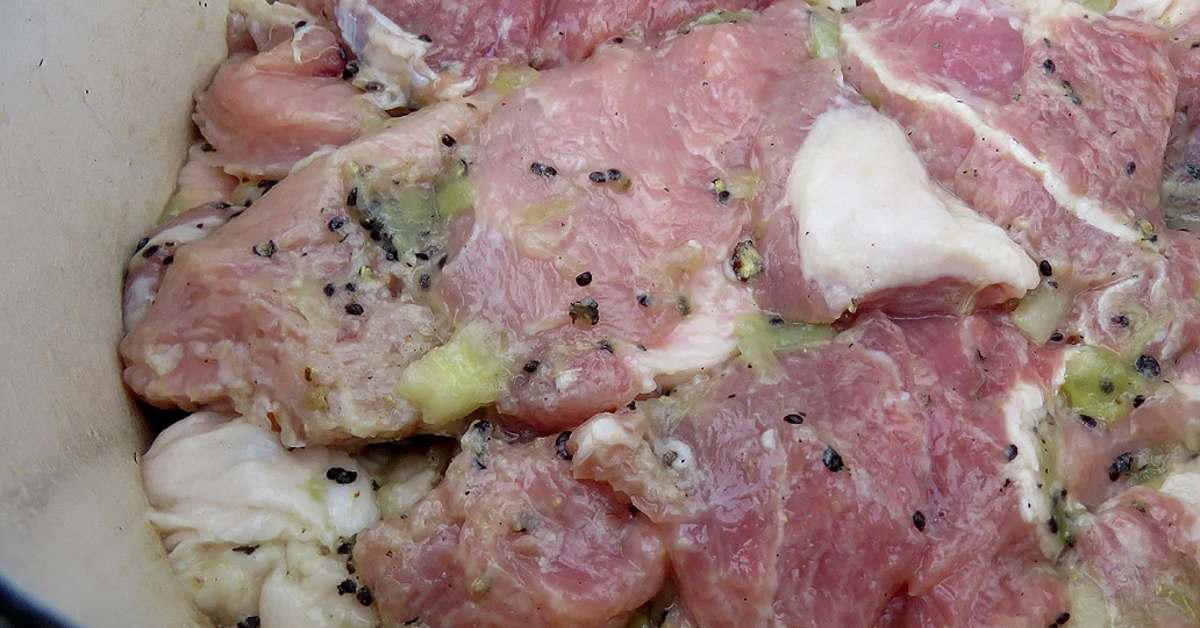 мясо с киви