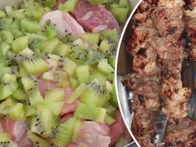 Свиной шашлык с киви: фруктовый маринад для мяса