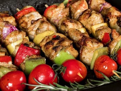 Шашлык с овощами в духовке