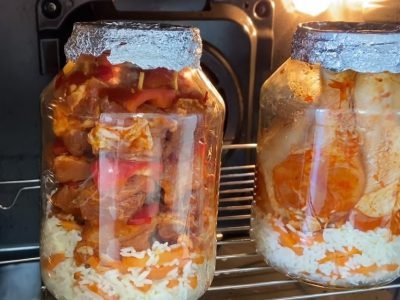 Шашлык в банке в духовке