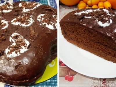 Шоколадная коврижка с вареньем: рецепт на молоке