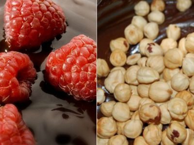 Шоколадный фадж с малиной