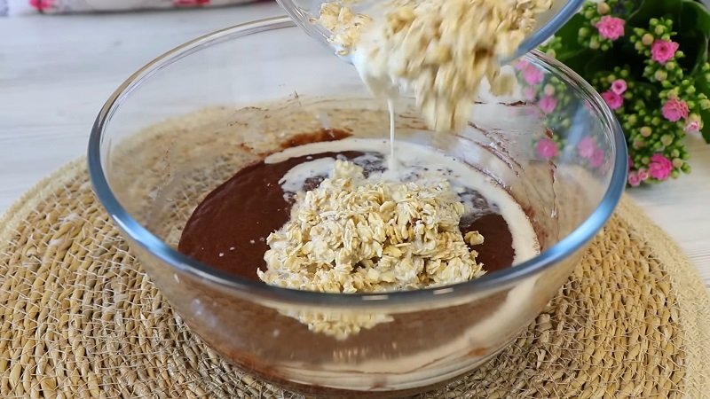 тесто из овсянки и какао