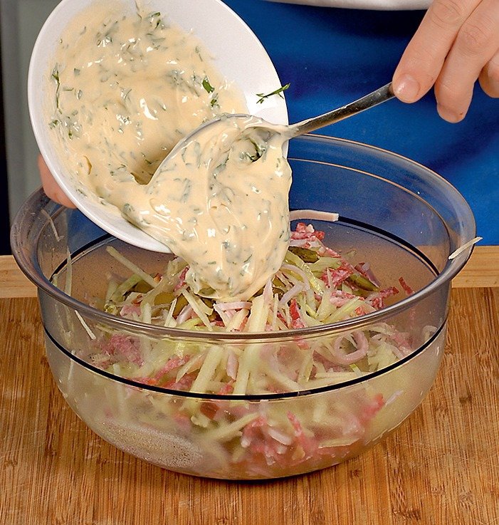 приготовление салата