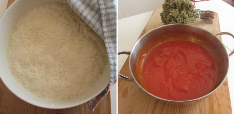 тесто и соус для пиццы