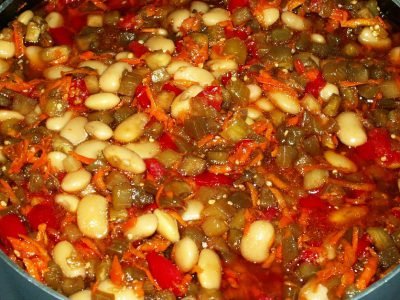 Скумбрия с фасолью