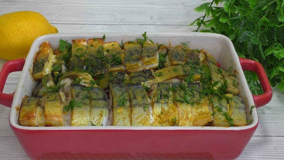 скумбрия с овощами