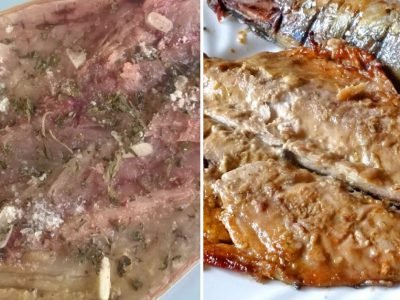 Скумбрия с кунжутом