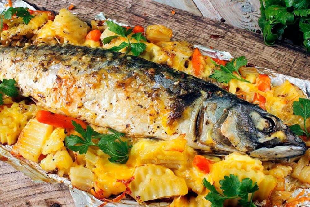 запеченная скумбрия