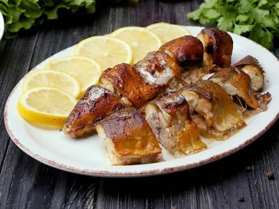 Скумбрия в горчично-соевом соусе