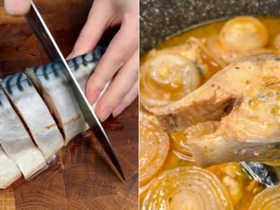 Скумбрия в горячем маринаде с луком