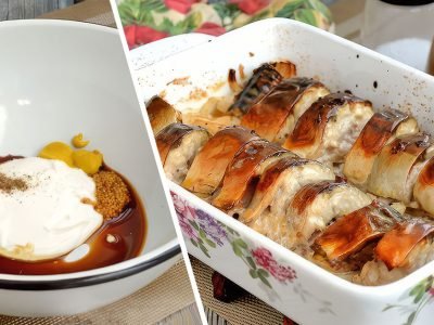 Скумбрия в сметанно-горчичном соусе