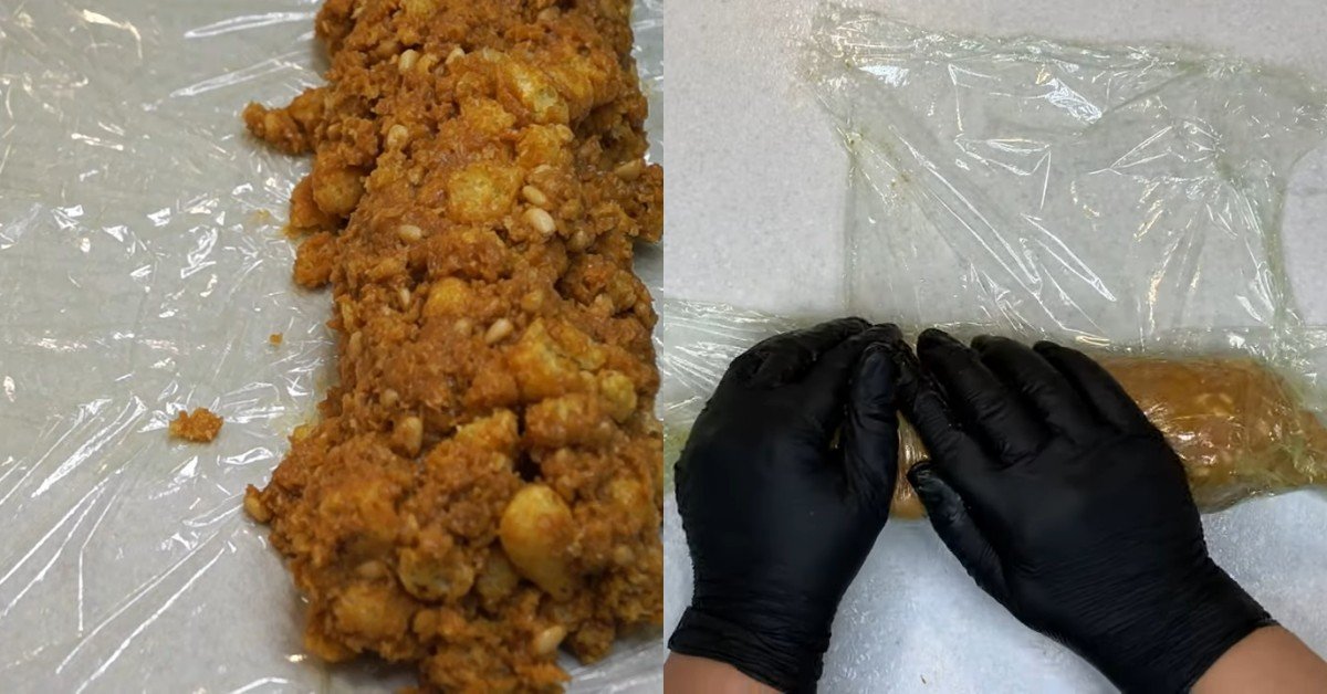 сладкая колбаска из кукурузных палочек