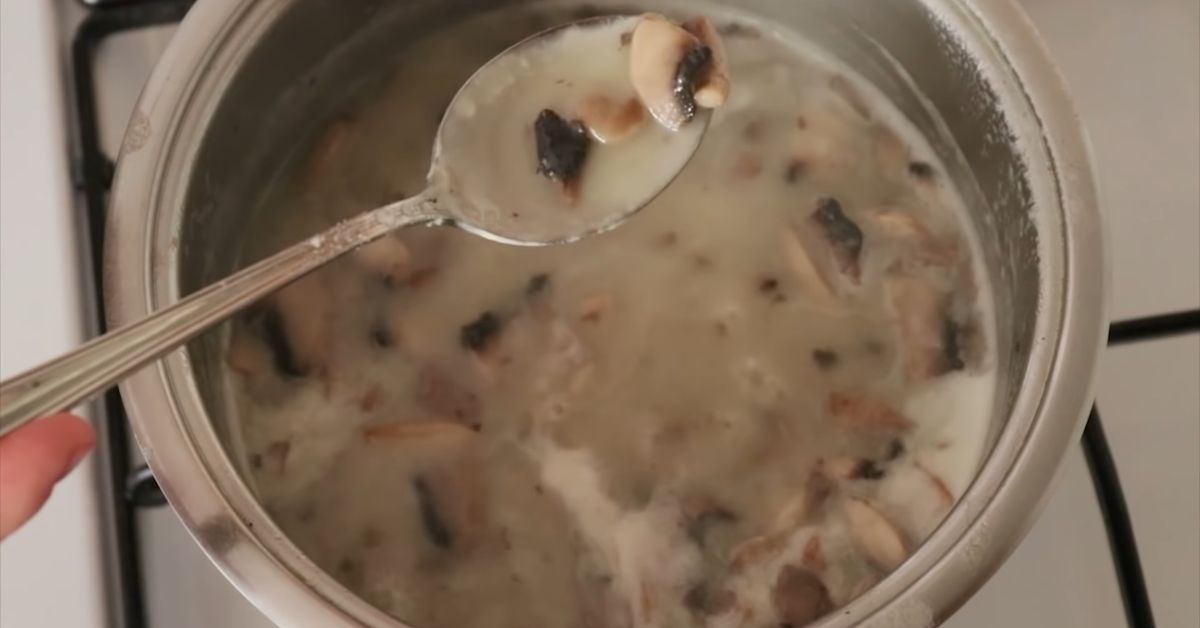 сливочный суп с грибами без сыра