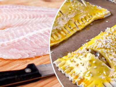 Закусочные слоеные пирожки с рыбой