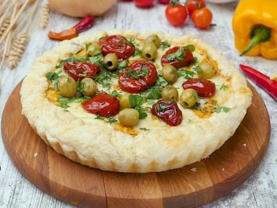 Слоеный пирог с тыквой и сыром