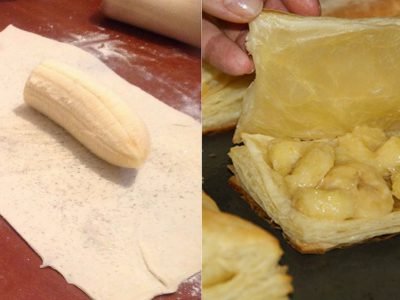 Слойки с бананом