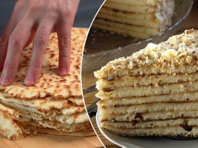 Сметанные коржи для торта на сковороде