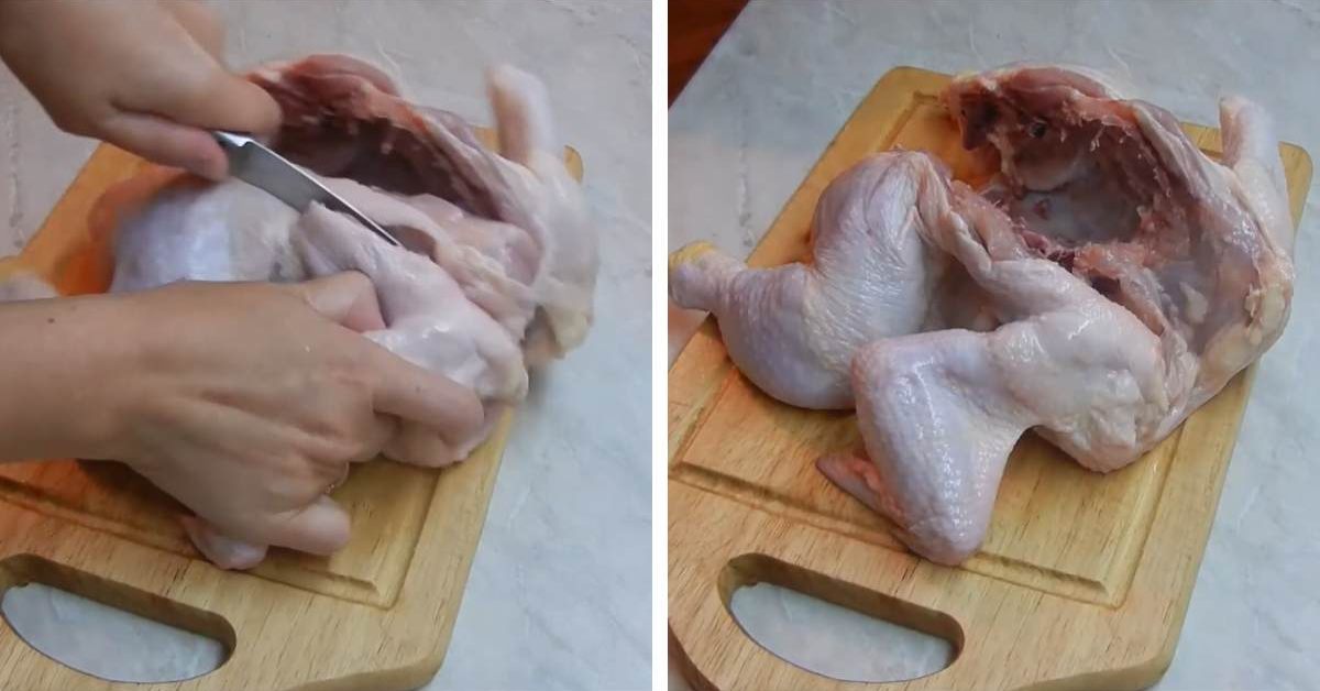 как разелать курицу