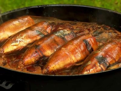 Сочная скумбрия горячего копчения