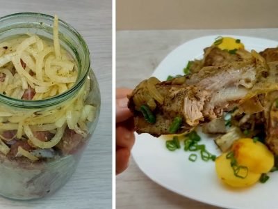 Вкуснятина из банки: сочные ребрышки с картофелем