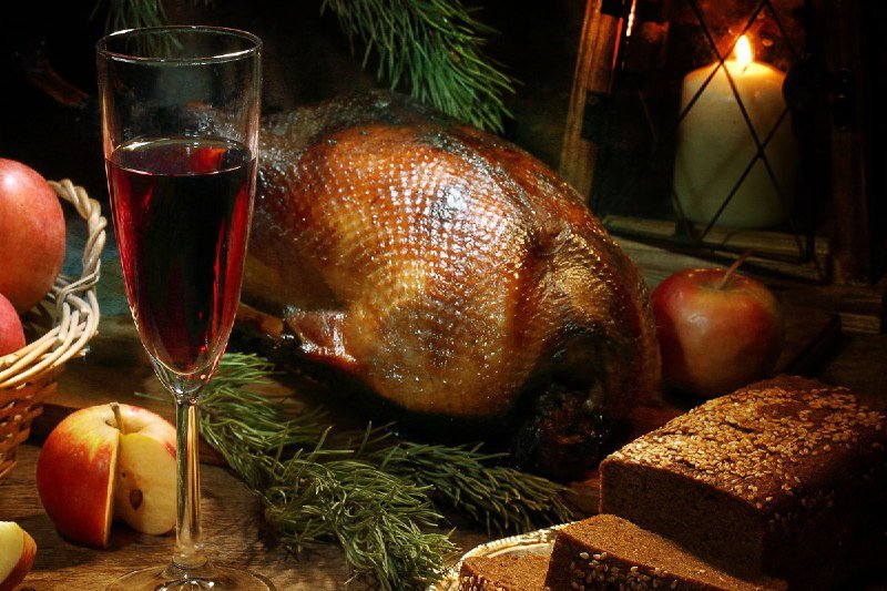 гусь в духовке