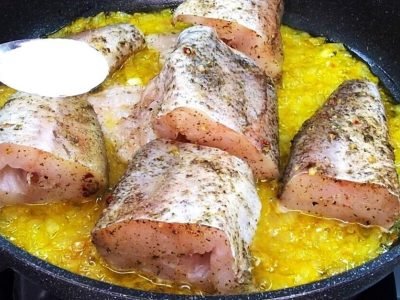 Сочный минтай на сковороде