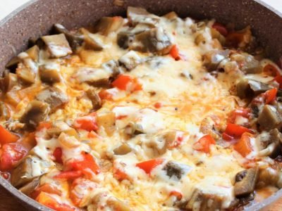 Соте из овощей с баклажанами