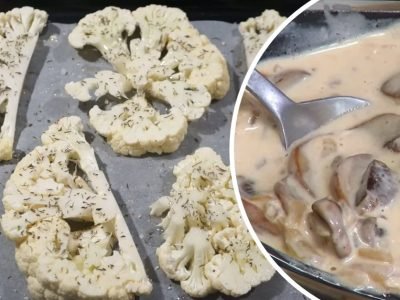 Стейки из цветной капусты с грибами: необычное блюдо