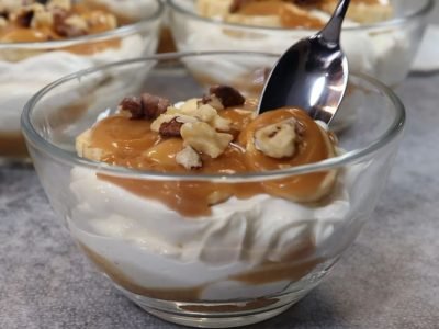 Молочное суфле с карамельной прослойкой