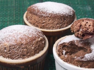 Бананово-шоколадное суфле в микроволновке