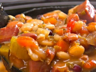 Суп фасолевый с ветчиной