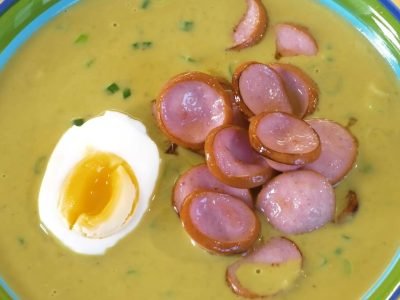 Антикризисный суп из консервированного горошка без мяса