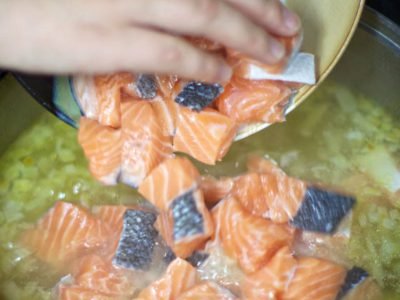 Суп из лосося