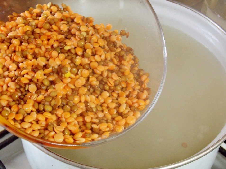 Суп с фасолью и чечевицей