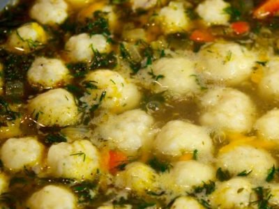 Суп с сырными шариками