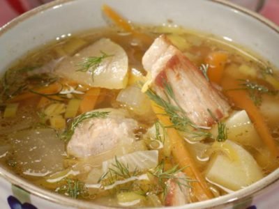 Суп с яблоками