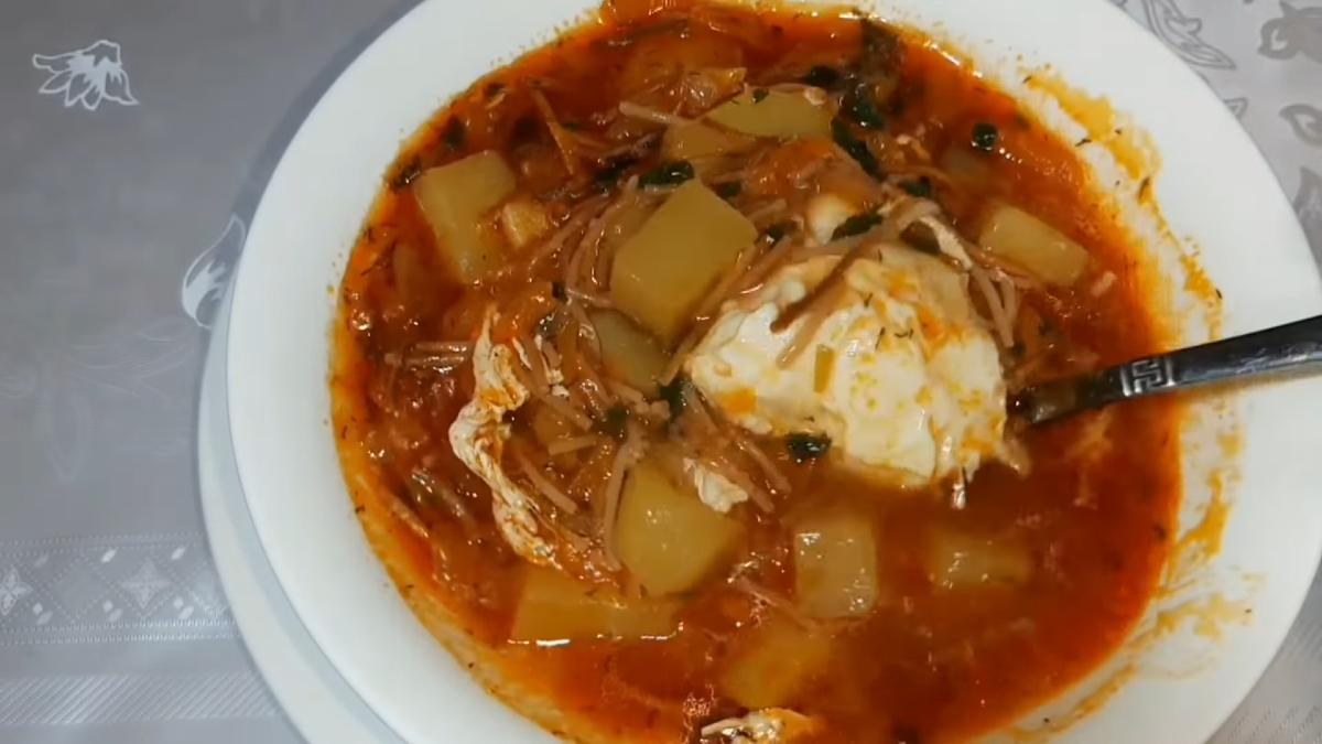 Суп с жареной вермишелью и яйцами: рецепт без мяса - Со Вкусом