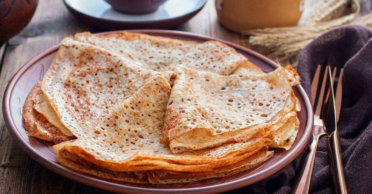 блины с дырочками