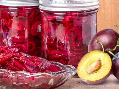Маринованная свекла со сливой на зиму