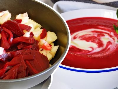 Свекольный крем-суп с яблоком